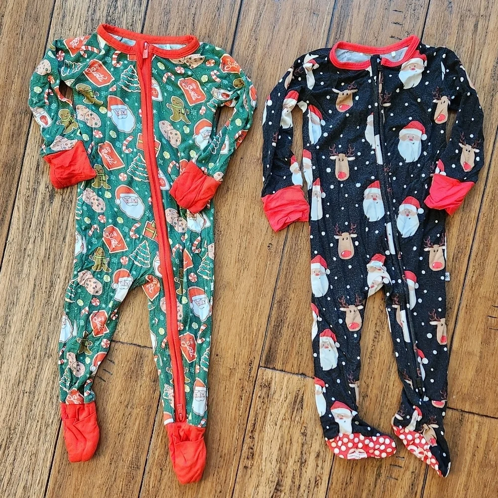 Bums and Roses and Kiki‎ and Lulu Christmas Footies 6-12months